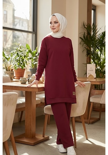 Bestenur Arma Detaylı İkili Takım 1730 - Bordo