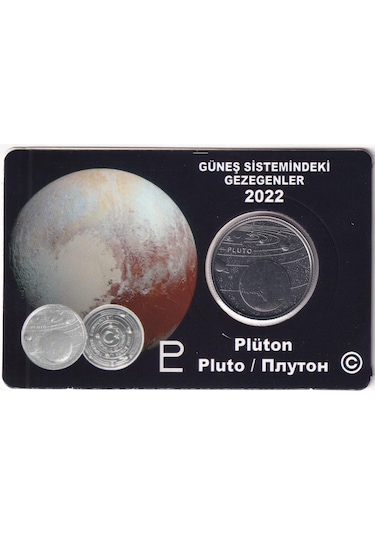 2022 Güneş Sistemindeki Gezegenler Serisi "plüton" Hatıra Para Özel Kitinde