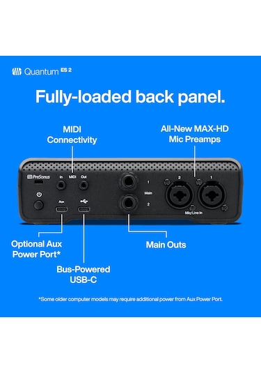 Presonus Quantum Es2-2 X 2, 24-bit / 192 Khz Ses Kartı, 6 Aylık S
