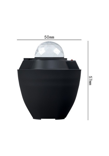 Ganzhoushop Uzaktan Kumandalı Sones Rgb Projeksiyon Müzik Led Lambası Işığı Gece Bluetooth Bağlantılı Atmosfer Aydınlatma Çok Renkli