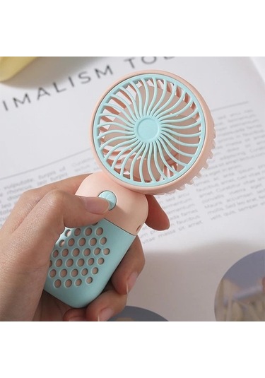 Cacaosevimli Kompakt Cep Fanı Taşınabilir Mini El Fanı Usb 5110 Pembe