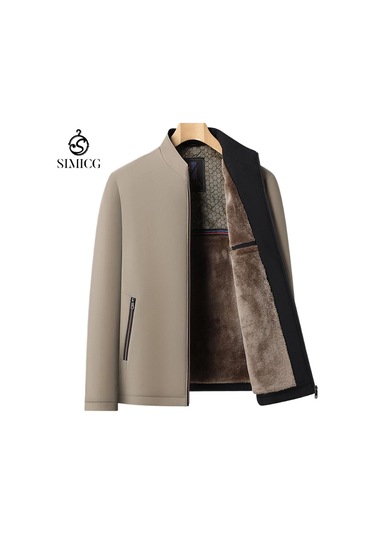 Polar Astarlı Ve Kalınlaştırılmış Kapitone Dik Yakalı Erkek Ceketi Haki