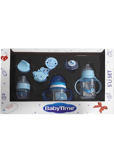 Babytime BT206 5'Li Mavi Biberon Seti