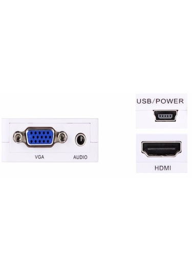 Alfais 4554 Vga To Hdmi Çevirici Dönüştürücü Adaptör