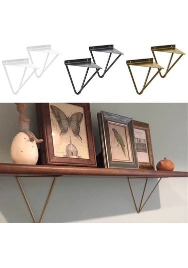 Zyzqstore 2 Adet Oturma Odası Ev Dekor Üçgen Demir Sanat Duvara Monte Çok Renkli Çok Renkli