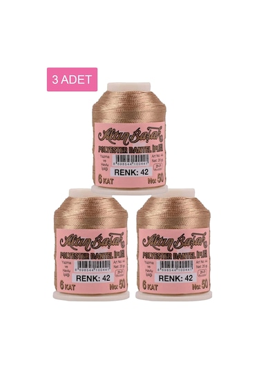 3 Adet Altınbaşak Oya Ve Dantel İpi 20 Gr - Royaleks - No: 042