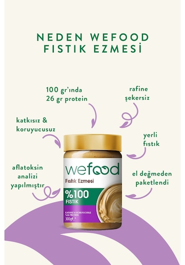 Wefood %100 Fıstık Ezmesi 300 gr