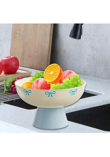 Suntek Meyve Kasesi Mutfak Tezgahı Şekerleme Tabağı Yüksek Sarı