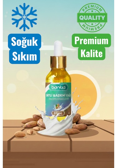 Tatlı Badem Yağı 20 Ml Soğuk Sıkım %100 Saf Kaş Kirpik Ve Saç Bakımı 20 ML