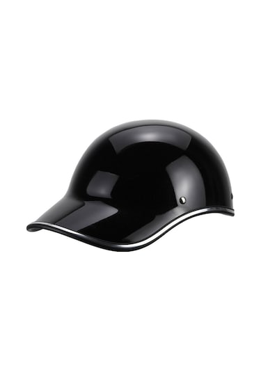 BSDDP A0344 Siyah Kışlık Yarım Motosiklet Kaskı