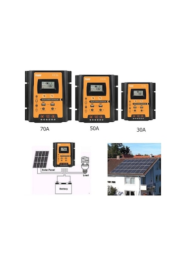 Pazly 30a Mppt Güneş Şarj Kontrol Cihazı - 2 Usb, Lcd Ekran, 12v/24v, Aşırı Yük Koruma
