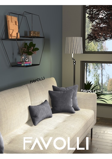 Br Favolli Kadife Dokulu Çakıl Rengi Kırlent Kılıfı Dream Serisi Punch Için Uygun Gizli Fermuar Çakıl