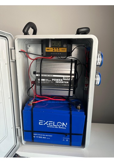 1kw Taşına Bilir Solar Güneş Paketi Mini Buzdolabı Tv Aydınlatma