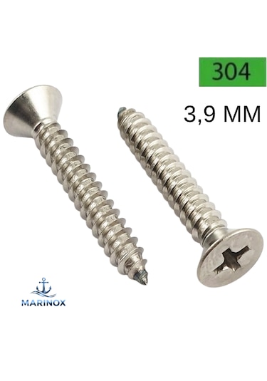 3,9mm Paslanmaz Yhb Saç Vidası Çeşitleri Dın7982 30 Adet 3.9 x 32