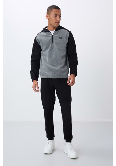 Tommy Life Ruby Gri Melanj Standart Kalıp Polar Erkek Sweatshirt - 88300 GRİ MELANJ