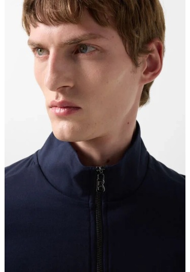 Bogner Rupert Jersey Lüks Günlük Stil, Erkek Ceket Lacivert