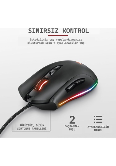 Gxt 900 Qudos 15.000 Dpı Rgb Gamer Mouse Gtx