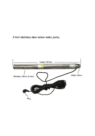 2'' 50MM Dış Çap En İnce 180 W Dalgıç Pompa 30 M Kablolu (220Volt)