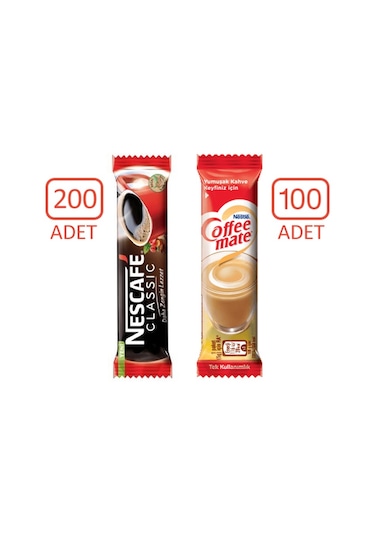 Nescafe Classic Hazır Kahve 200 x 2 G + Coffee Mate Kahve Kreması 100 x 5 G