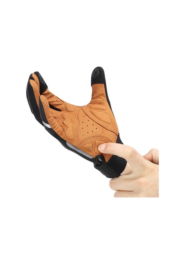 Ranyeek Bisiklet Ve Motosiklet Eldiveni: Tam Parmak, Kaymayan, Nefes Alabilir, Titreşim Emici, Dokunmatik Uyumlu, Gece Güvenliği Sağlayan Reflektif Şeritler. Çok Renkli