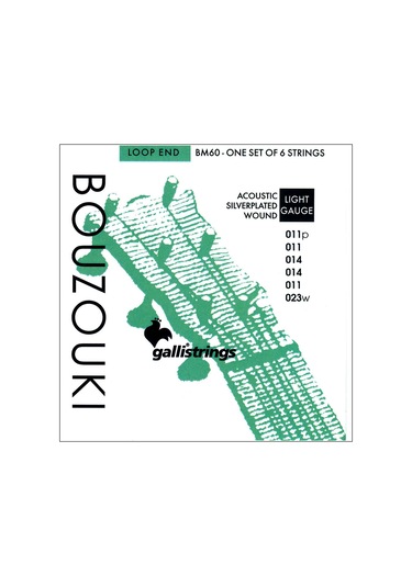 Galli Bmm60 Gümüş Sargılı 6 Telli Buzukiler İçin İtalyan Tel Seti