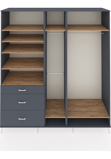 Kronos Dolap 9 Raflı 3 Çekmeceli 3 Askılı 220x59x243 Antrasit-çam/antrasit Atlas Çam/antrasıt Kronos Dolap 9 Raflı 3 Çekmeceli 3 Askılı 220x59x243 Antrasit-çam/antrasit Atlas Çam/antrasıt