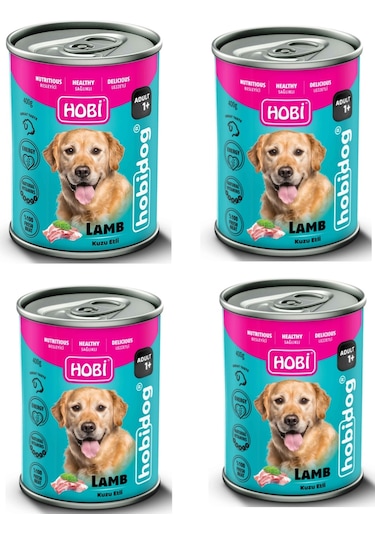 Hobi Hobidog Kuzu Etli Yetişkin Köpek Konservesi 4 x 400 G