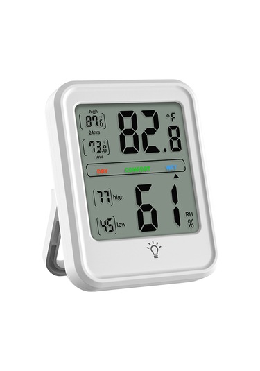 Youtek Beyaz Dijital Sicaklık Nem Ölçer, Lcd Ekranlı, Yüksek Hassasiyetli, Masaüstü/duvar Montajlı, Hava Durumu Gösterici, Pil Hariç