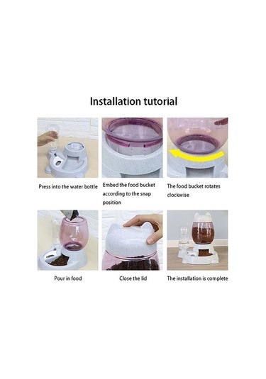 Soulader Otomatik Su Ve Mama Makinesi 2.2 Litre Kapasiteli Evcil Hayvan Besleyici Köpek Kedi Suluk Yemek Kabı