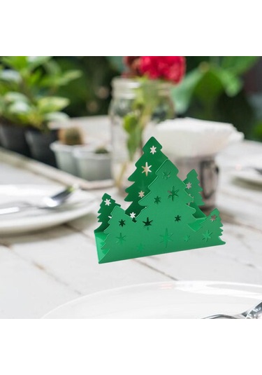 Homyl Mutfak Restoran Otel Için Yılbaşı Peçete Tutucu Yeşil