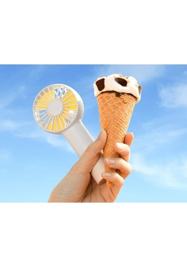 Yingfu Mini El Tipi Pil İle Çalışan Li-ion Pilli Vantilatör, 2 Adet Mor Renkli Modeli