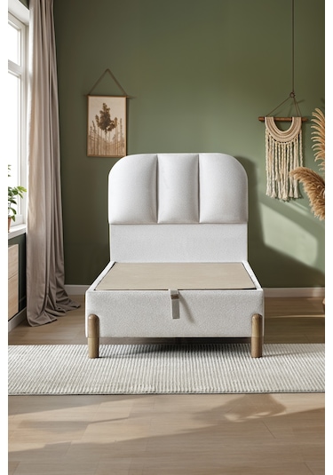 Bohem Prime Tek Kişilik Uyku Seti Pocket Yaylı Yatak, Sandıklı Baza, Başlık 3 Lü Set 100 x 200