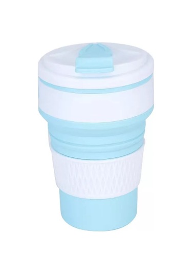 Lucku House Silikon Katlanabilir Bardak Kapaklı 350 Mlbuyer 199945941 Açık Mavi