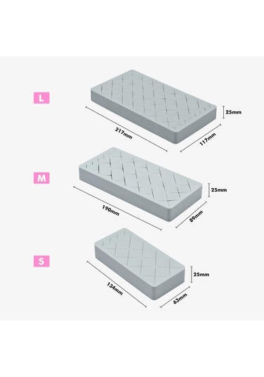 Mufunye Masaüstü Ruj Saklama Kutusu, Silikon Malzeme, Pembe Büyük Boy