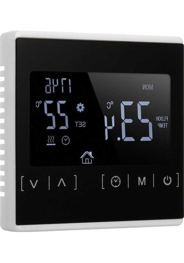 Flybuy Samdoo Dokunmatik Zemin Isıtma Termostatı - Çift Sıcaklık Kontrolü, Programlanabilir, 112 Karakterli Ekran