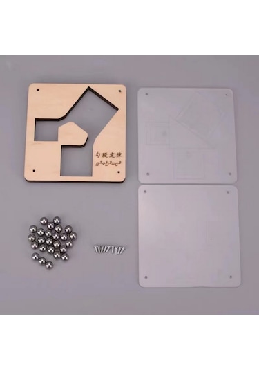 Pisagor Teoremi Deney Seti Mini 9cm X 9cm Öğrenci Modeli Demonte