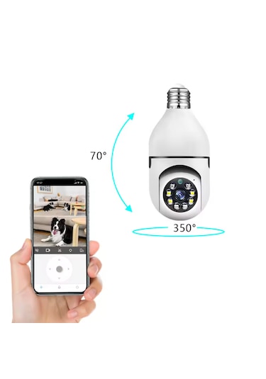 Wi-fi Özellikli 360 Derece Harekete Duyarlı Gece Görüşlü Kamera