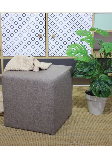 Favora Kare Puf - Kahverengi Kahverengi