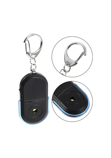 Sones Adet Taşınabilir Anti-kayıp Alarm Anahtar Bulucu Kablosuz Düdük Sesli Led Işıklı Konum Belirleyici Bulucu Mavi