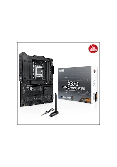 Asus X870 Max Gamıng Wıfı7 Am5 8000mhz M.2 Hdmı Dp Atx Anakart