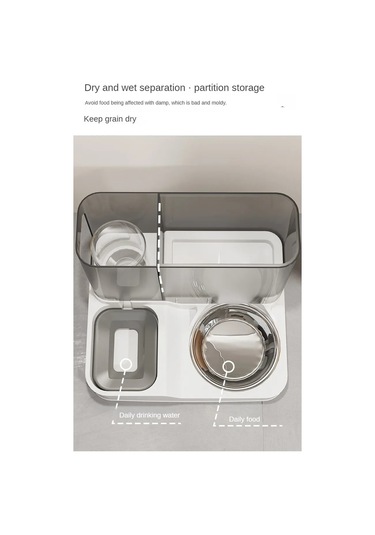 Jıalan 2 İn 1 Pet Köpek Kedi Otomatik Besleyici Büyük Kapasiteli