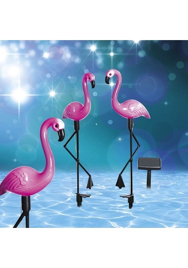 Novahub Güneş Enerjisi Flamingo Lambası Bahçe, Avlu Işığı Güneş Paneli