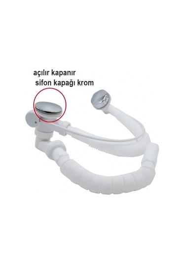 Otomatik Küvet Jakuzi Gider Kapağı Krom