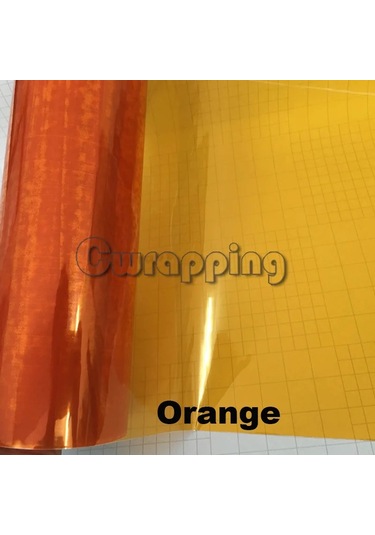 Turuncu- 40 Cm X 150 Cm-oto Araba Tonu Far Arka Lambası Sis Işık Vinil Duman Film Levhası Etiket Kapak Araba Şekillendi