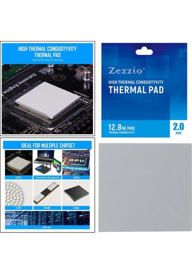 Suntek Gpu Cpu 2.0 Mm Için Silikon Termal Ped 120x120mm Isı