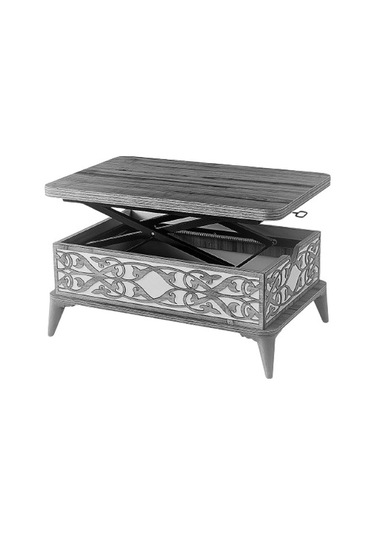 Zerenland114 Akıllı Sehpa 3 Kademeli 6 Farklı Fonksiyonlu Sihirli Sehpa Ekru