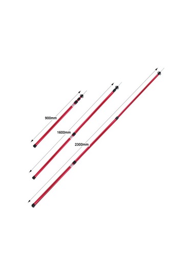 Novahub Hafif Paslanmaz Çadır Direği, Ayarlanabilir Boyutlu, Rüzgar Dirençli, Plaj Kamp İçin Kırmızı Kırmızı