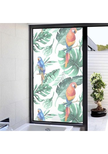 Pazly Tropikal Suntek Stil Lekeli Gizlilik Filmi Etiket Cam Buzlu 3. Ww Ahşap