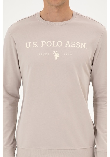 U.S. Polo Assn. Erkek Regular Fit Bisiklet Yaka Taş İnce Basic Sweatshirt 50313743-VR049 U.S. Polo Assn. Erkek Regular Fit Bisiklet Yaka Taş İnce Basic Sweatshirt 50313743-VR049