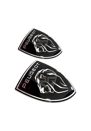 Peugeot Logo Yeni Arma 3D Oto Damla Silikon Sticker Yapıştırma